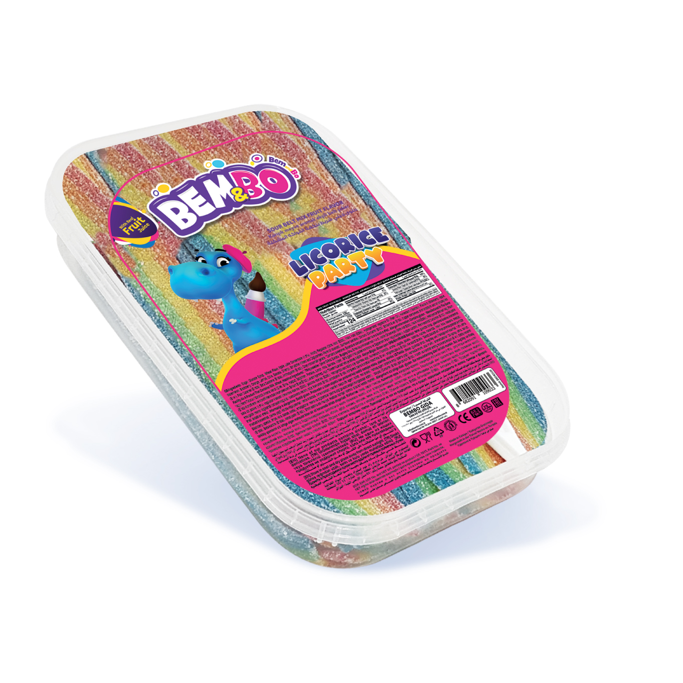 Licorice Sour Belt Mix - Long Size