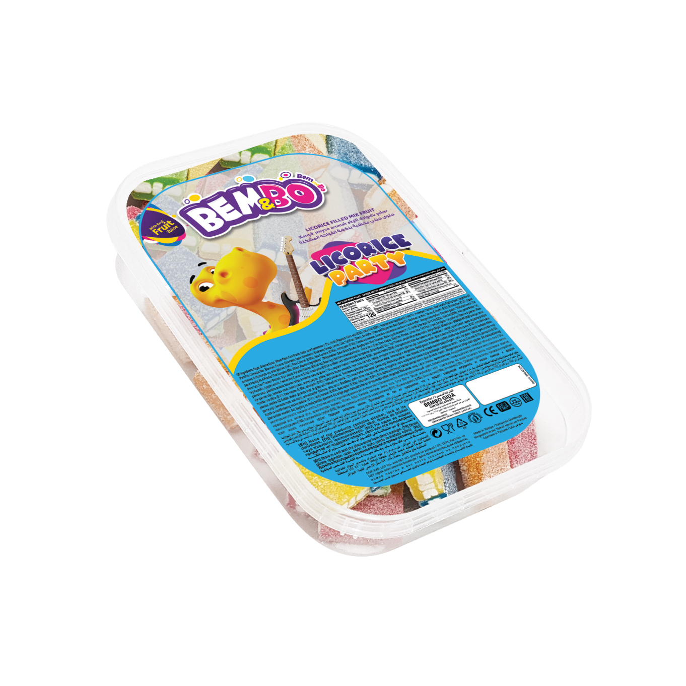 Licorice Sour Filled Brick - Mix (Short Size)