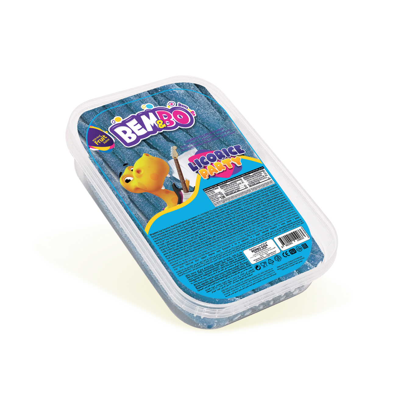 Licorice Sour Filled Mix - Raspberry (Long Size)
